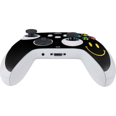Black Happy Face Xbox Series S Controller Skin